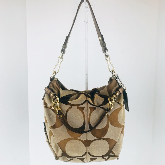 Coach Handbags - Coach Signature Jacquard & Leather Brooke Hobo Bag